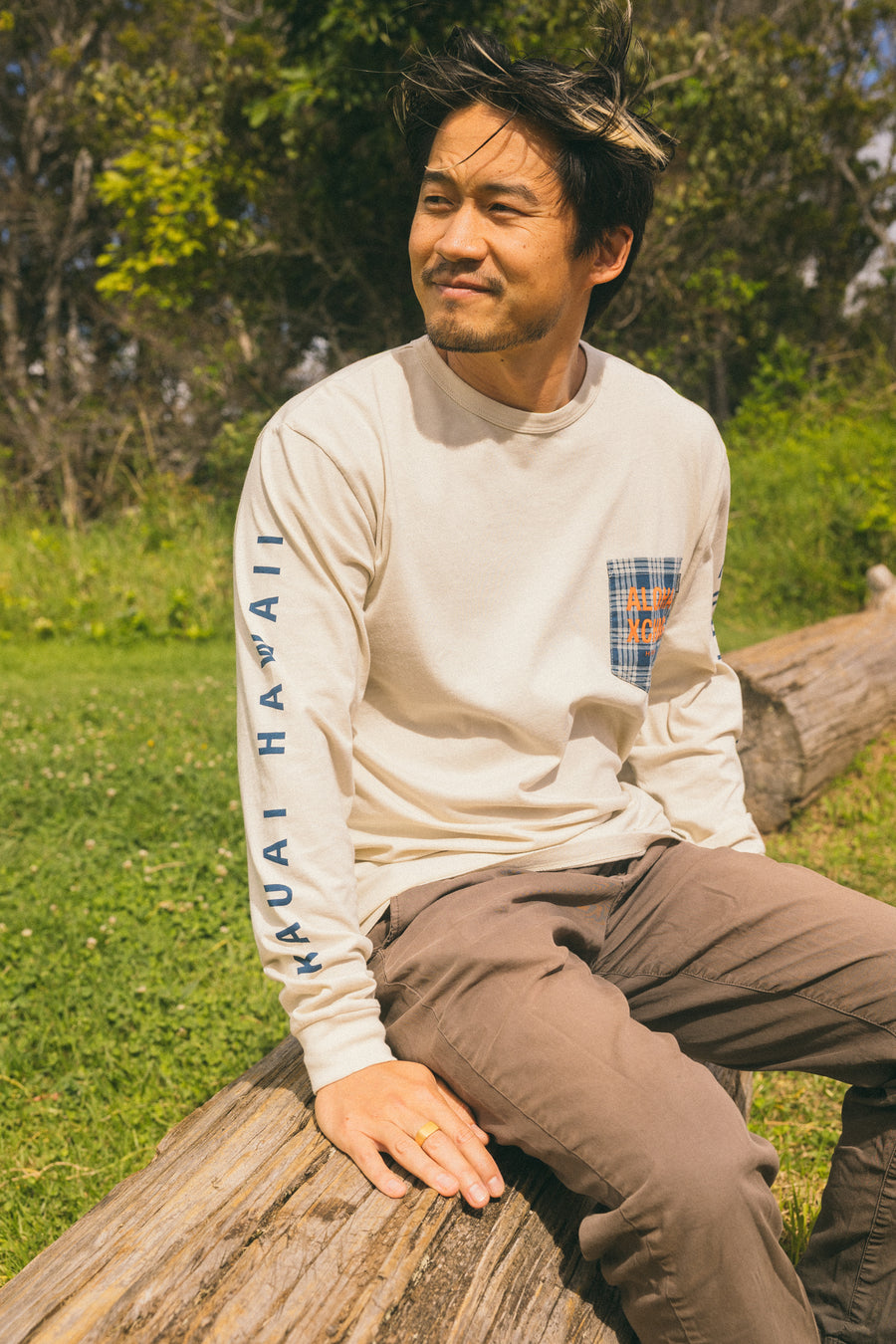 M's Palaka Longsleeve Pocket Tee