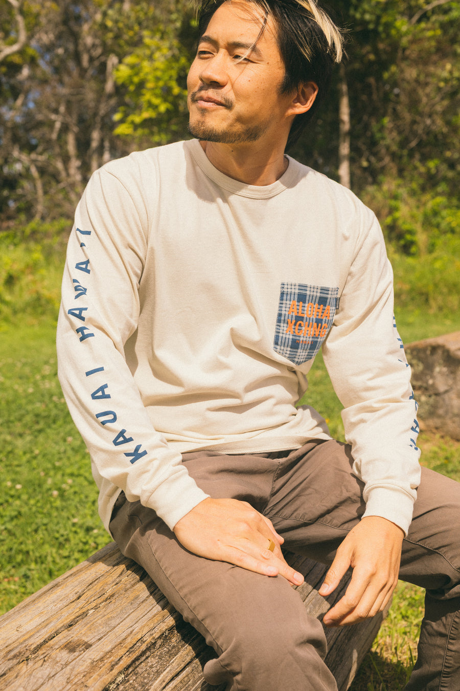 M's Palaka Longsleeve Pocket Tee