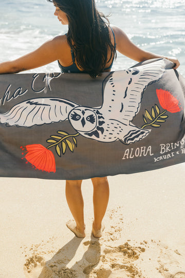 Flying Pueo Quick Dry Kine Towel