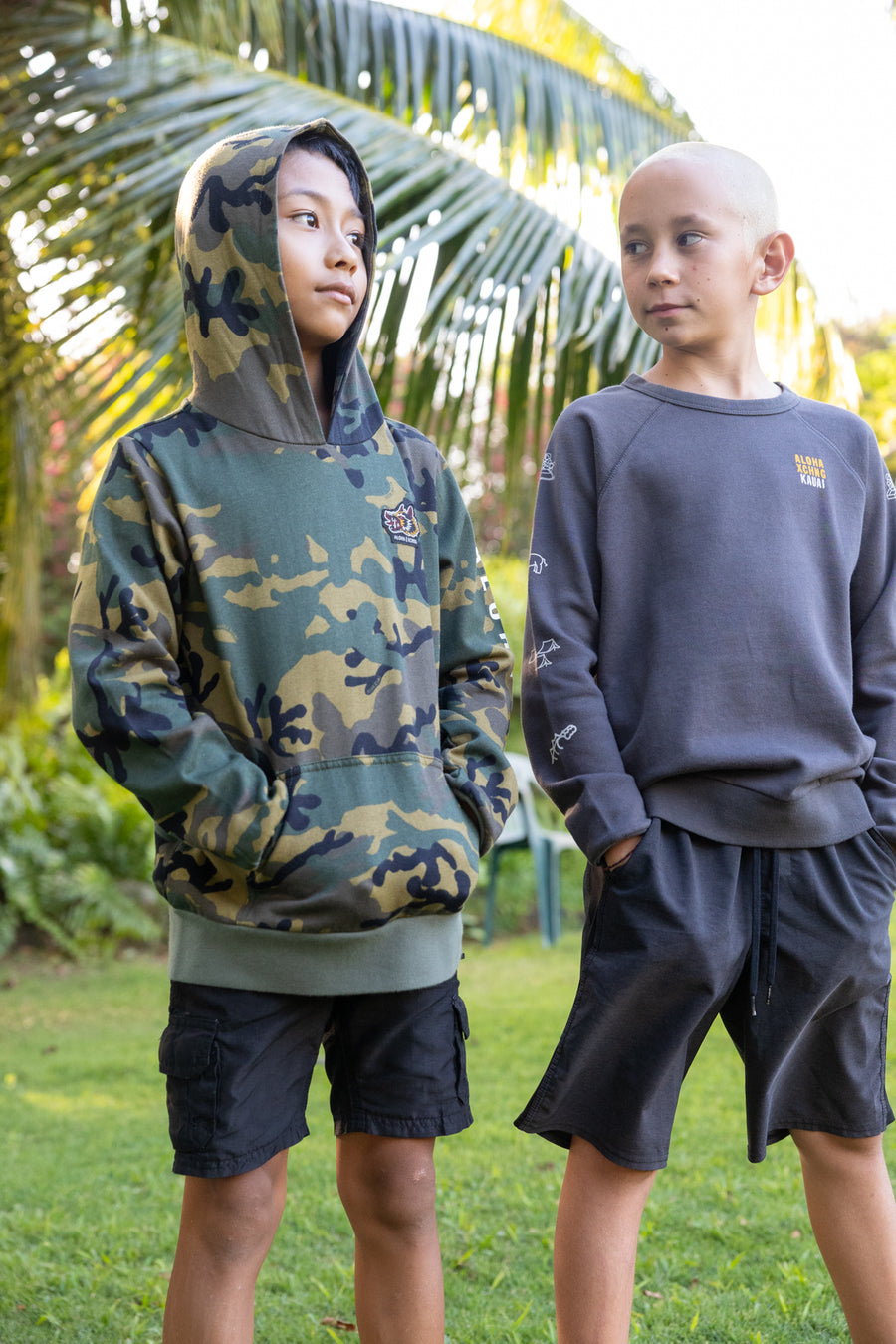 Camo Boar Youth Pullover Hoodie