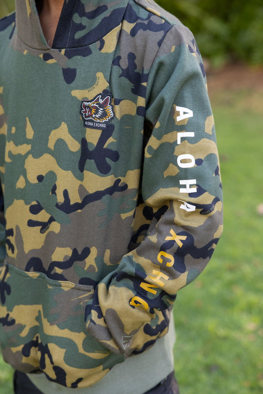 Camo Boar Youth Pullover Hoodie