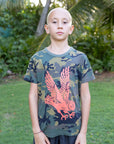 Camo Pueo Youth Tee