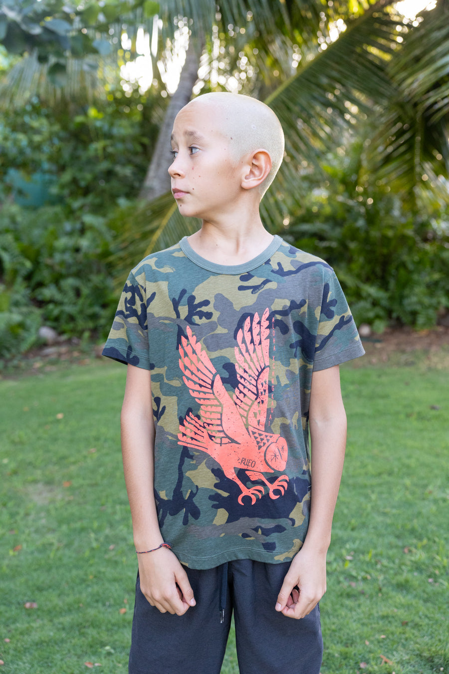 Camo Pueo Youth Tee