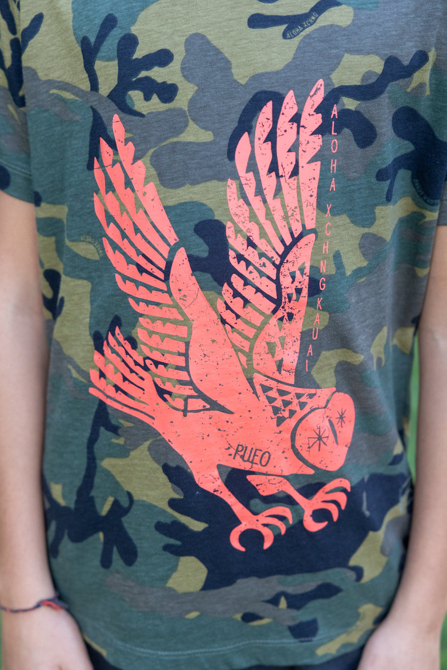 Camo Pueo Youth Tee