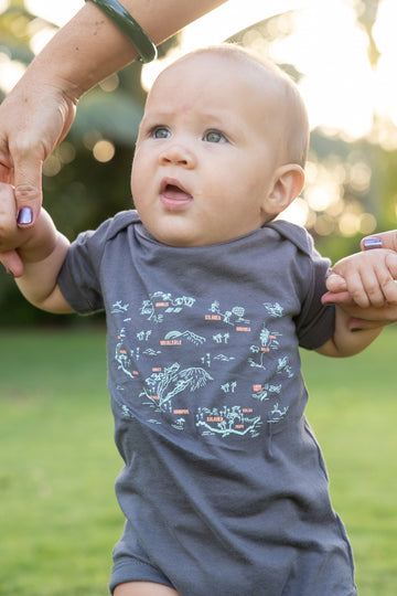 Kauai Map Onesie