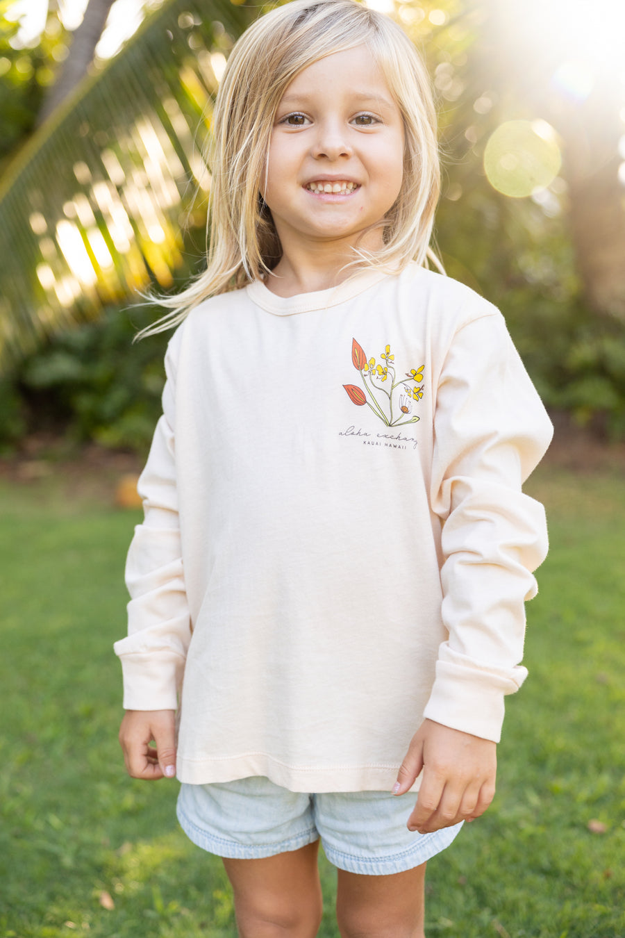 Floral Blossoms Youth Longsleeve Tee