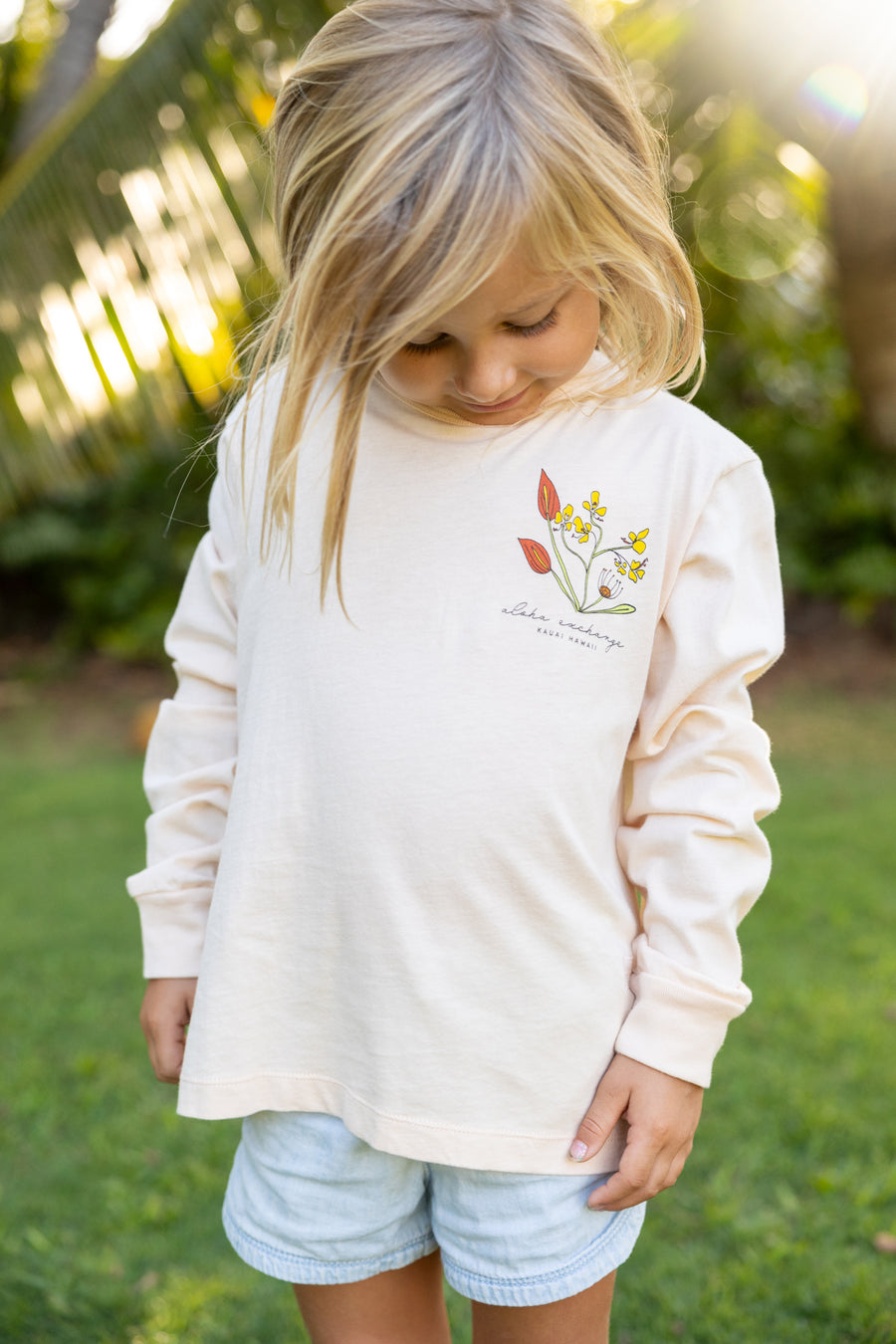 Floral Blossoms Youth Longsleeve Tee