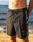 M's Side Pali Boardshort - Black / Tiger Camo