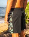 M's Side Pali Boardshort - Black / Tiger Camo