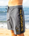 M's Side Pali Boardshort 19" - Dark Grey