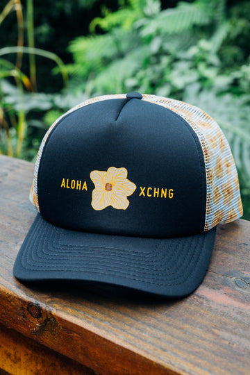 Aloha Kauai Black Trucker Hat – Locali Creative