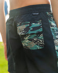 Kids Side Pali Boardshort - Black/Tiger Camo