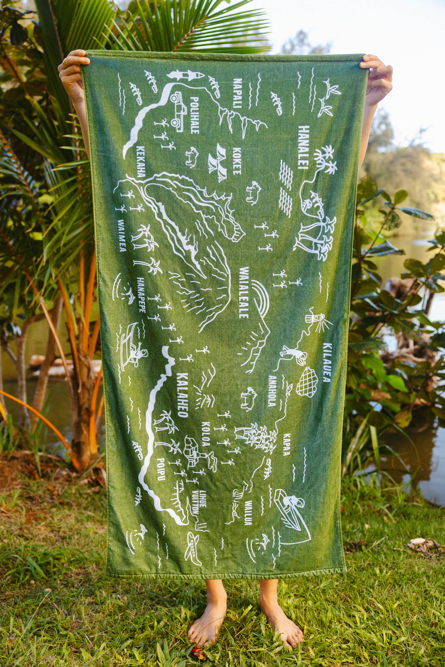 Kauai Map Towel