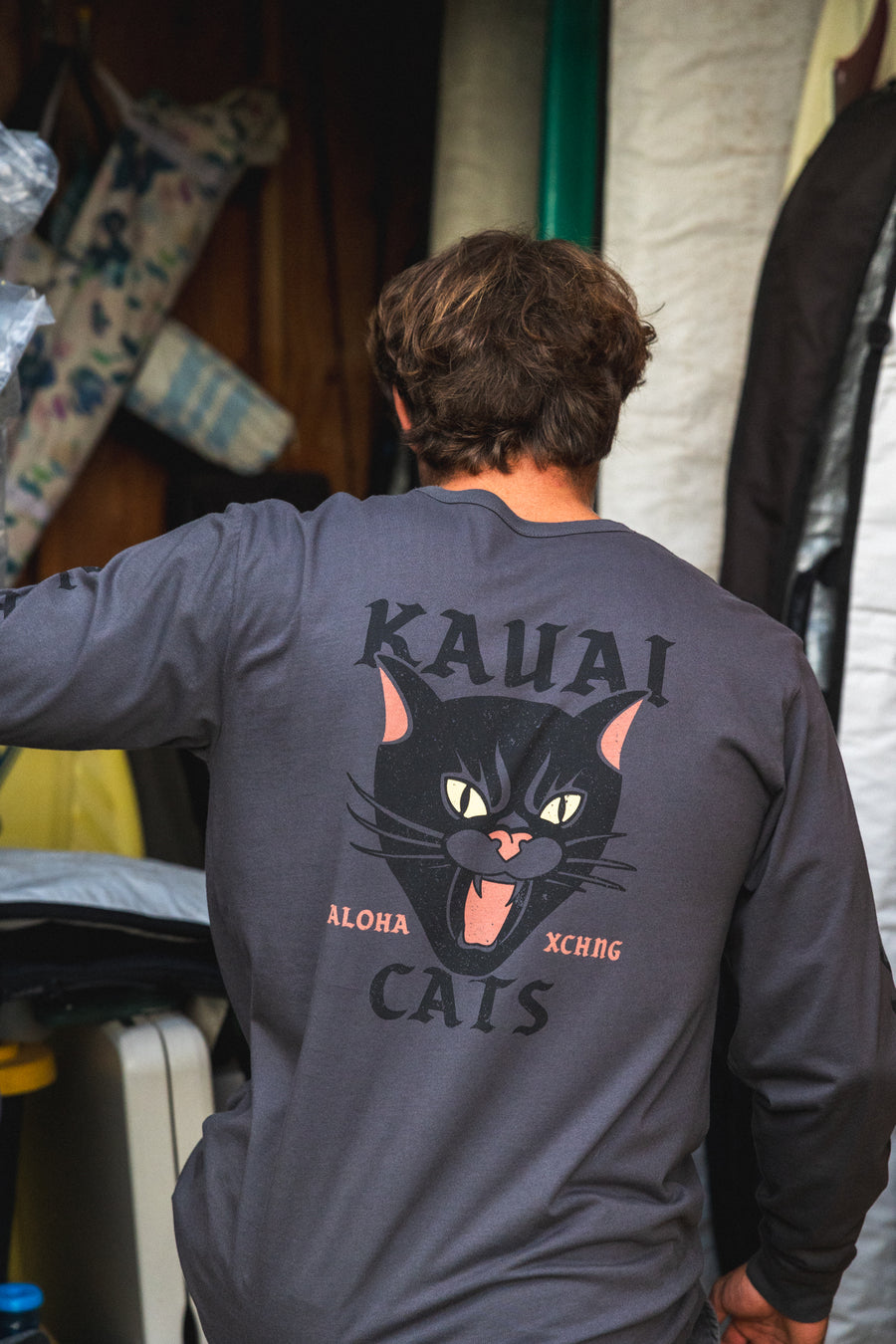 M's Kauai Cats Longsleeve Tee