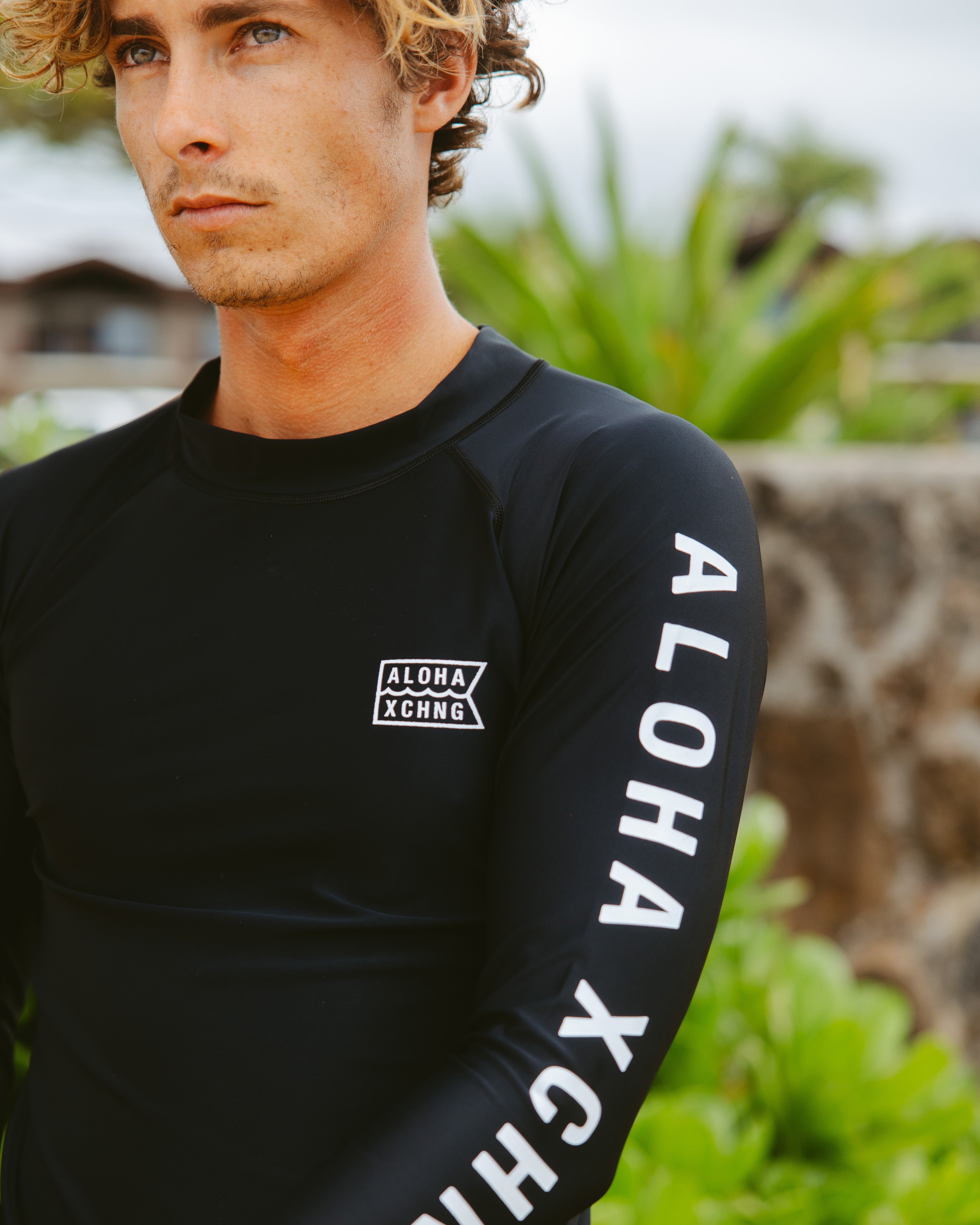 Double Shaka Sun Blocka L/S Surf Shirt - Black – Aloha Exchange