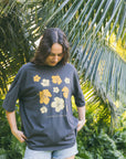 W's Hibiscus Blooms Boyfriend Tee