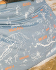Kauai Map/ Sunburst Na Pali Quick Dry Towel