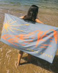 Kauai Map/ Sunburst Na Pali Quick Dry Towel