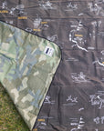 Kauai Map Camo Beach Blanket