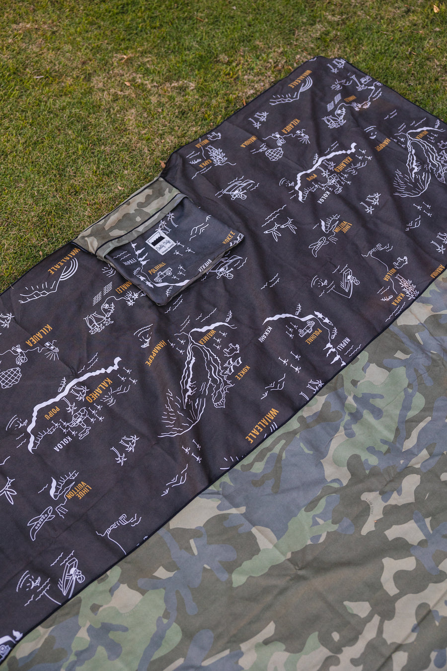 Kauai Map Camo Beach Blanket