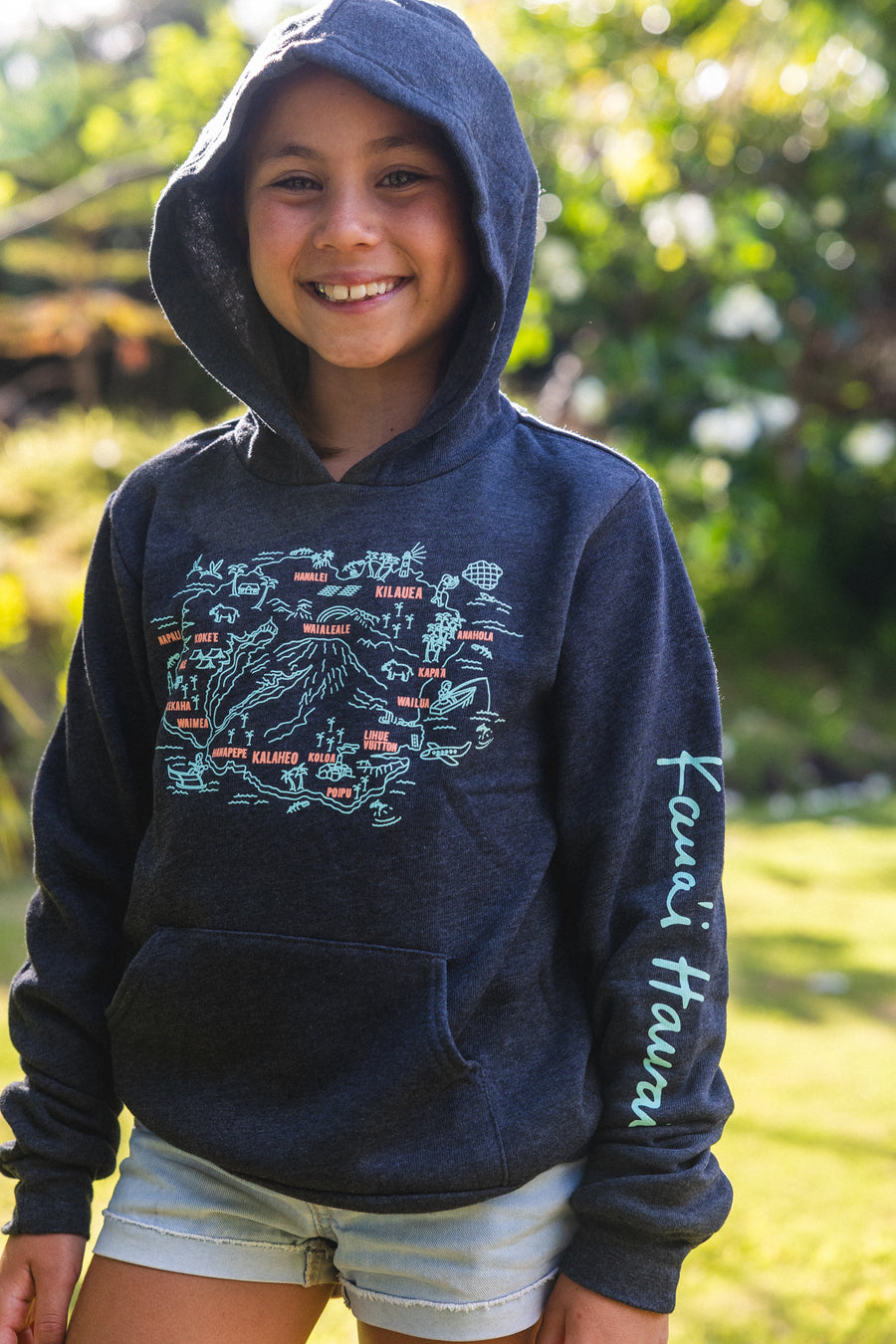 Kauai Map Youth Pullover Hoodie