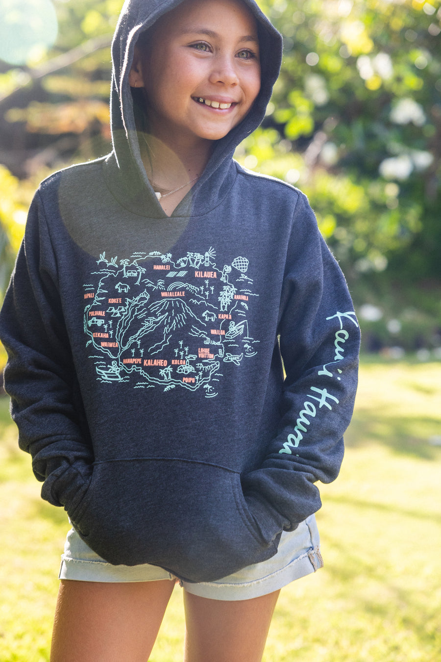 Kauai Map Youth Pullover Hoodie