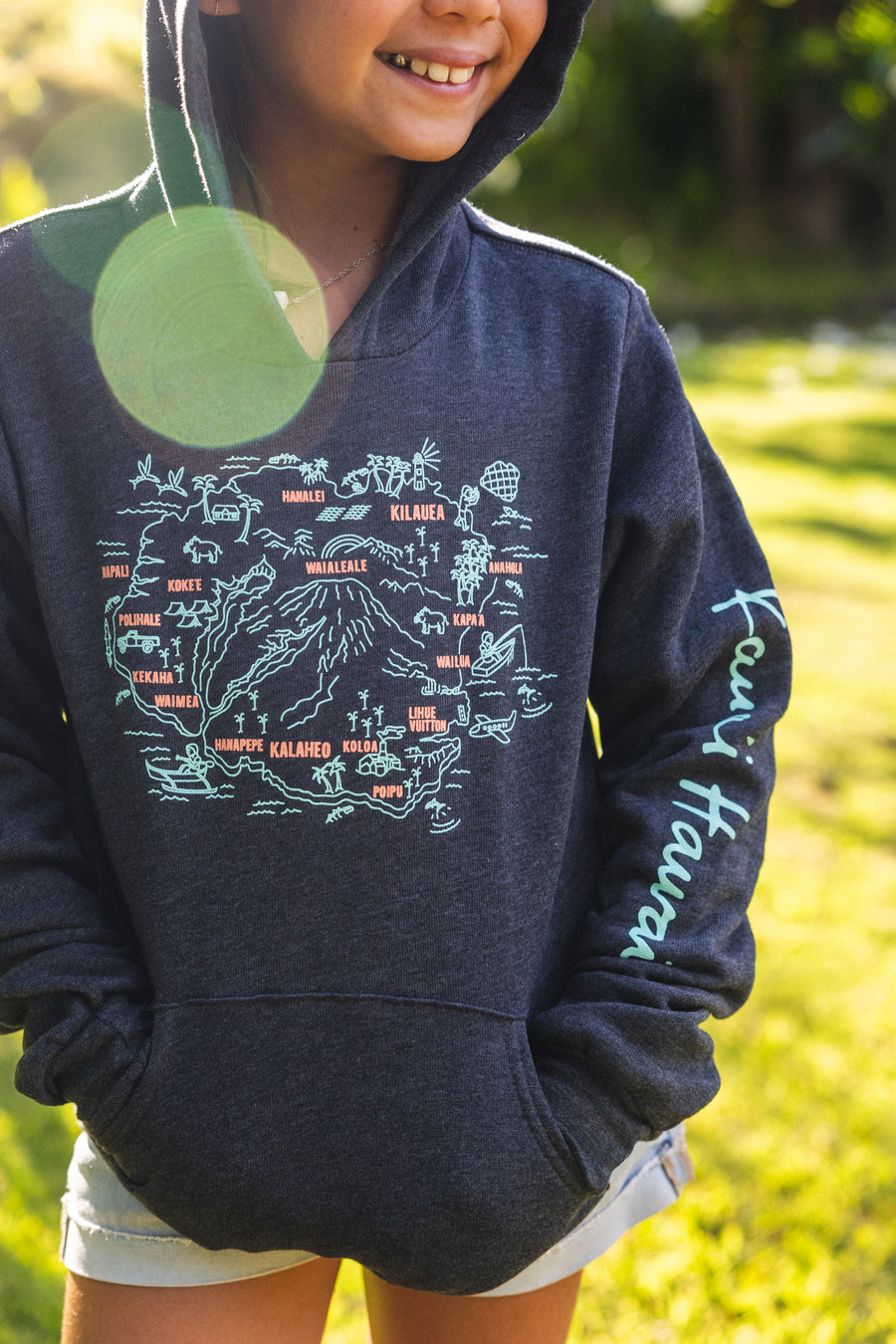 Kauai Map Youth Pullover Hoodie