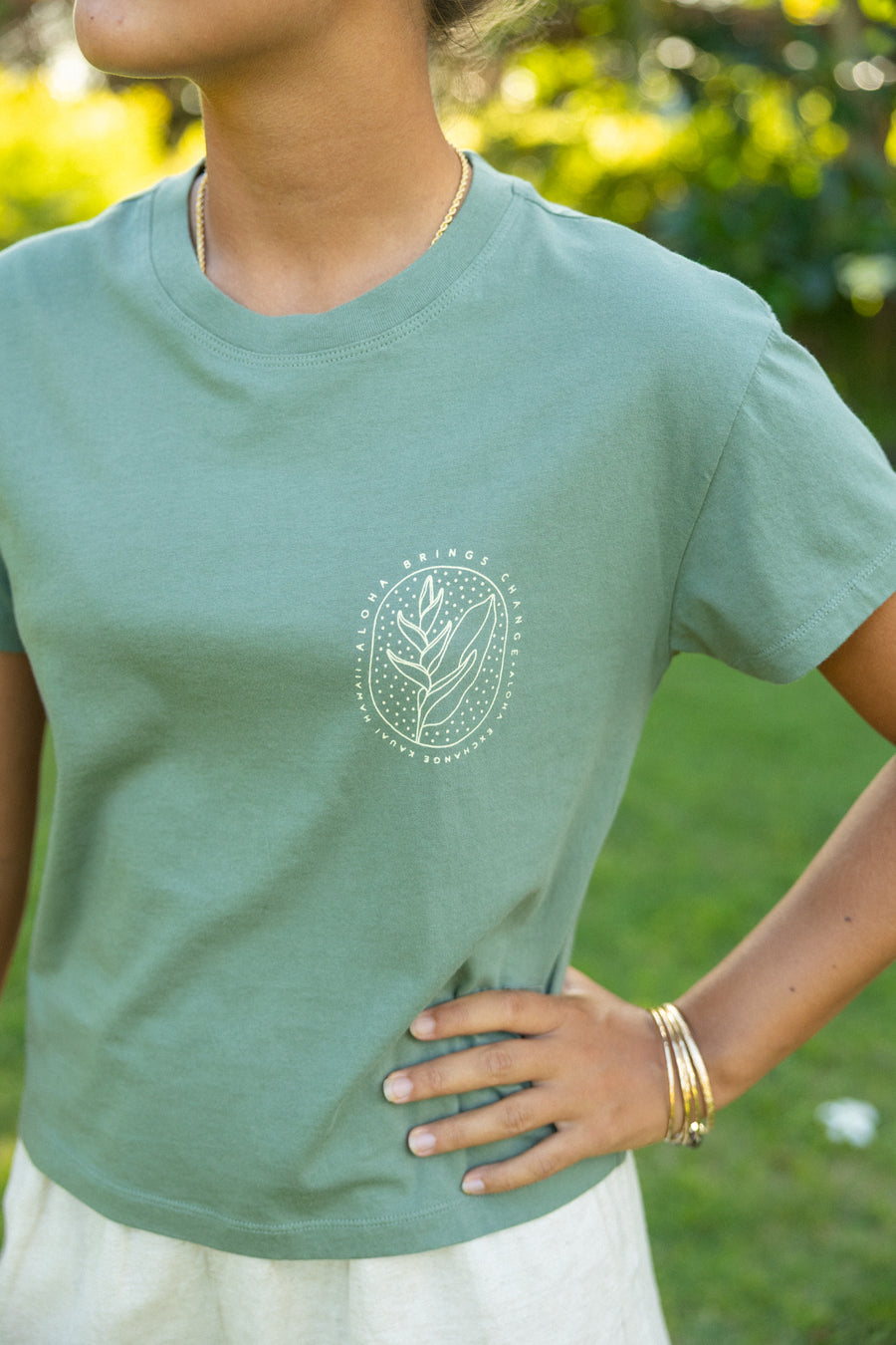 W's Heliconia Mid Crop Tee