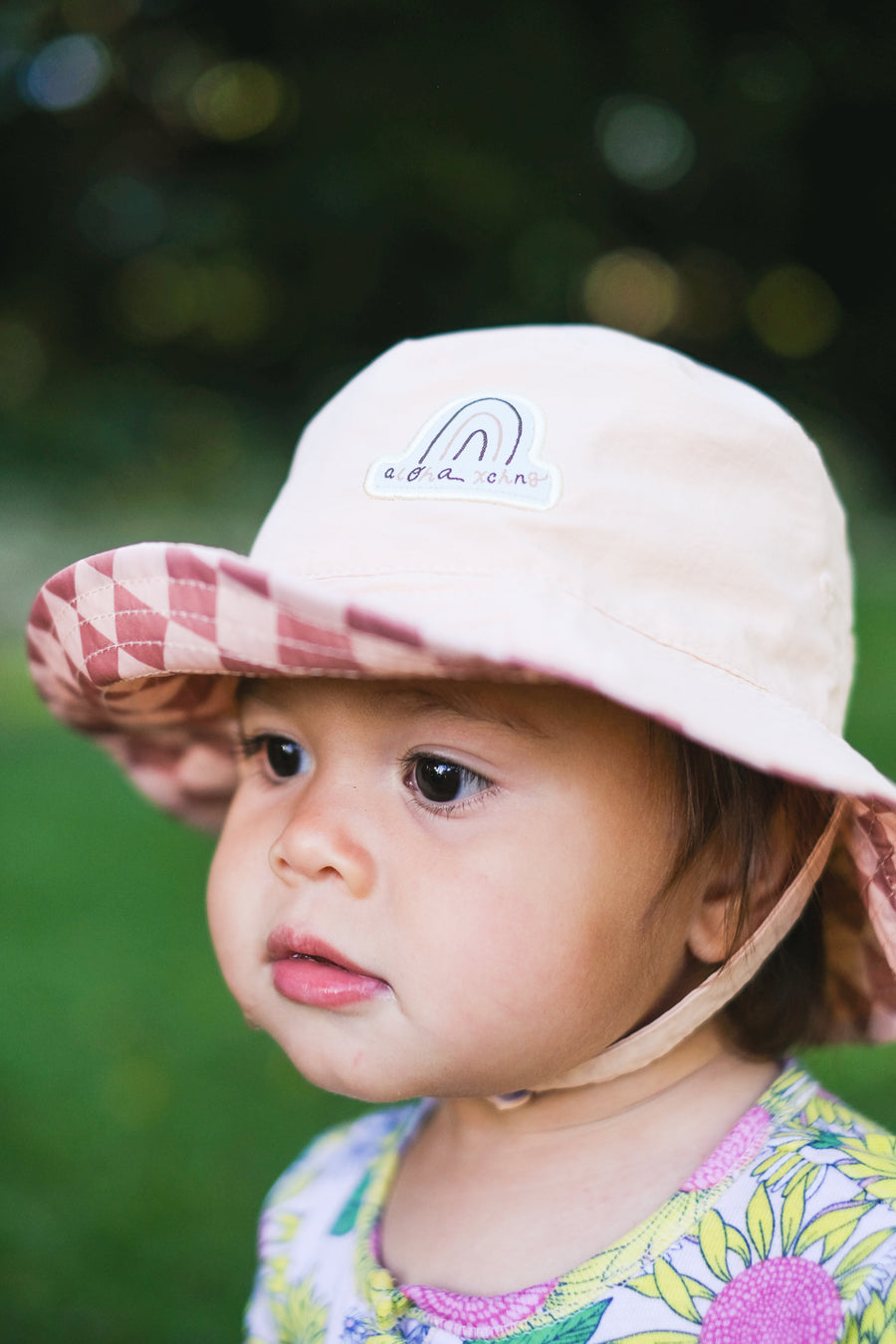 Kids Rainbow Doodle Reversible Bucket Hat