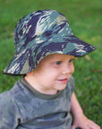 Kids Tiger Camo Reversible Bucket Hat