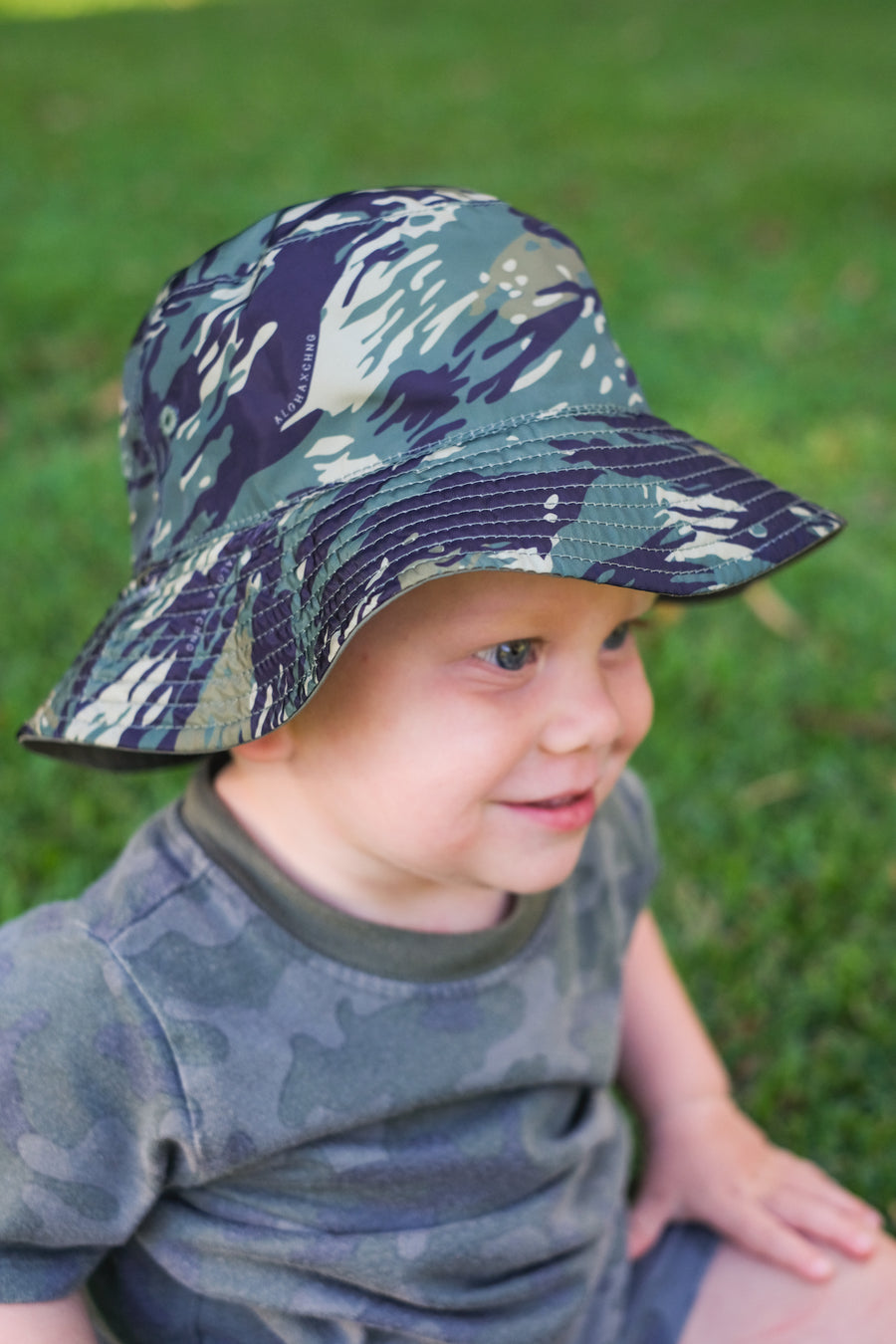 Kids Tiger Camo Reversible Bucket Hat