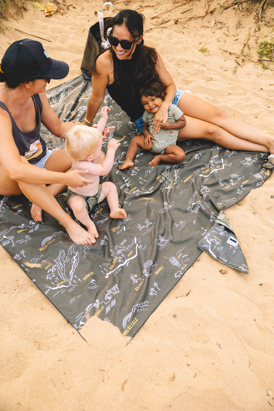 Kauai Map Camo Beach Blanket