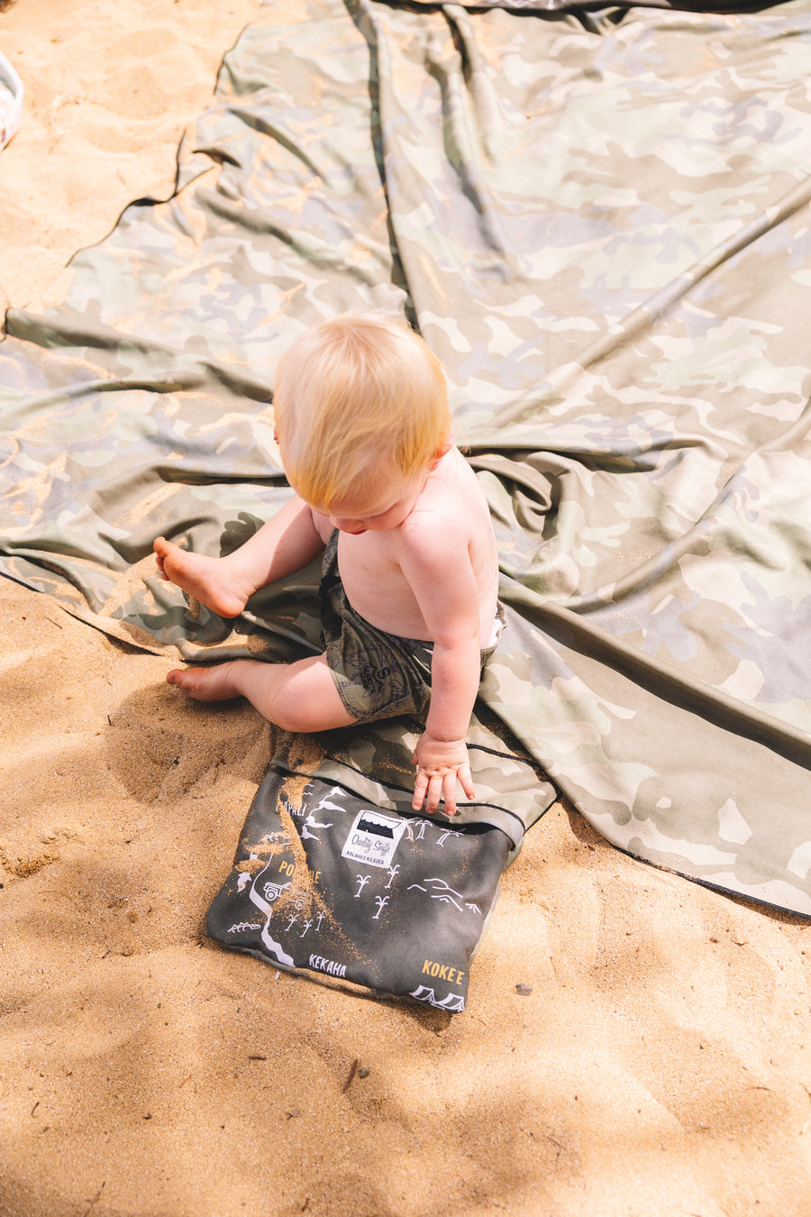 Kauai Map Camo Beach Blanket