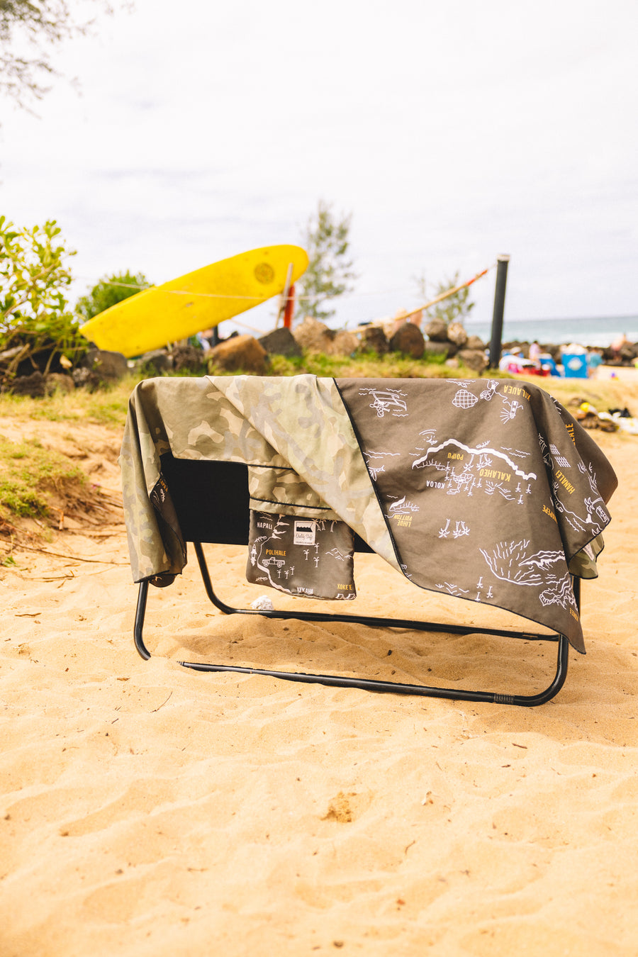 Kauai Map Camo Beach Blanket