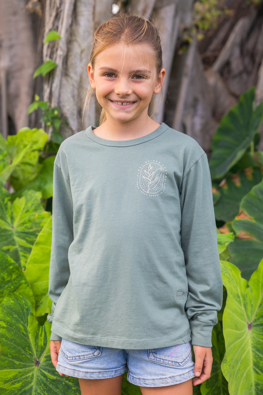 Heliconia Youth Longsleeve Tee