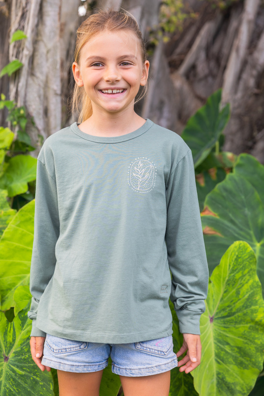 Heliconia Youth Longsleeve Tee
