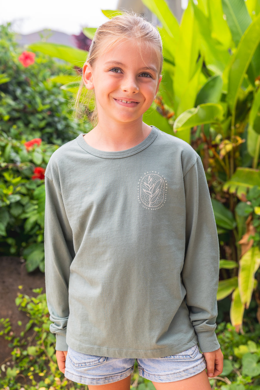 Heliconia Youth Longsleeve Tee