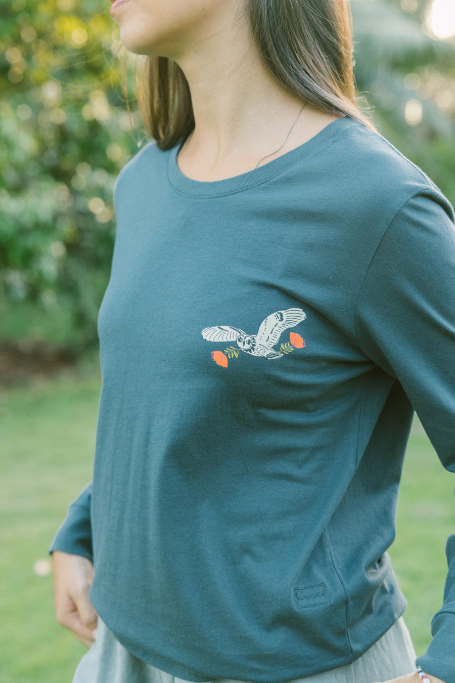 W's Flying Pueo Longsleeve Tee