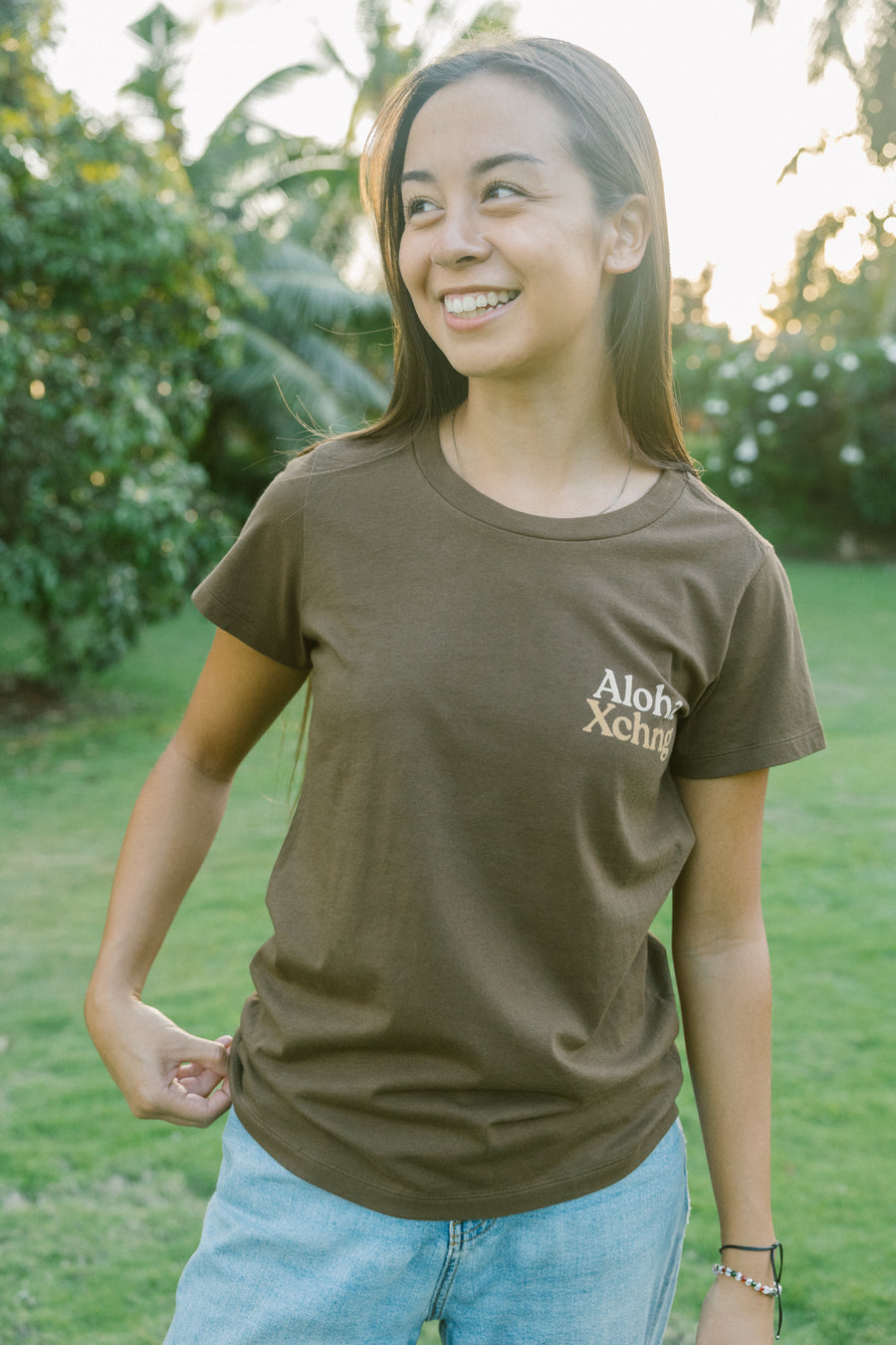 W's ABC Stacked Crew Tee