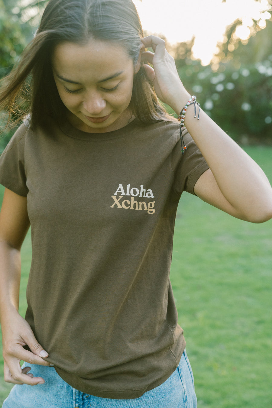 W's ABC Stacked Crew Tee