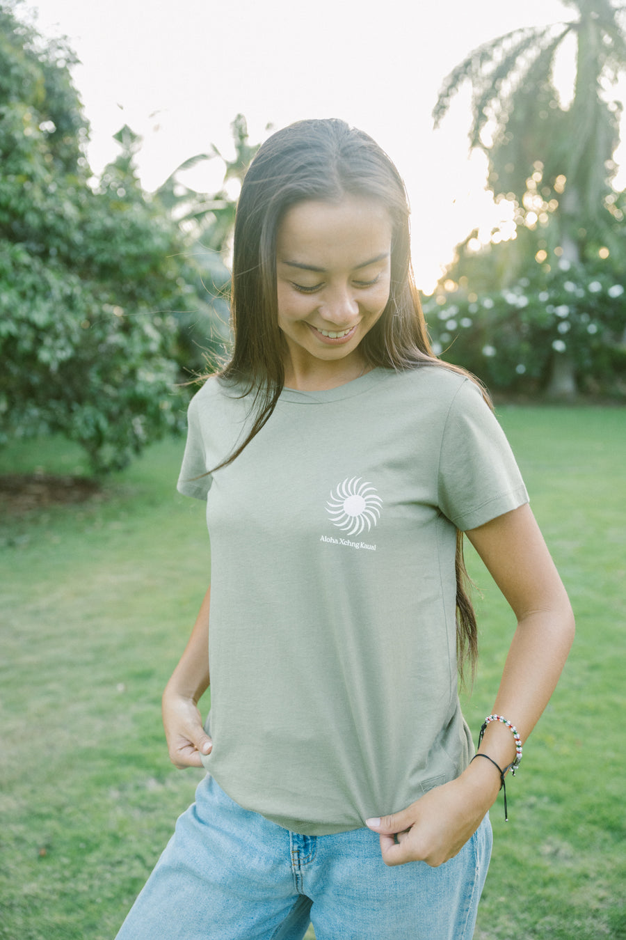 W's Sun Lei Crew Tee