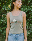 W's Pikake Rose Fitted Tank