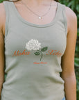 W's Pikake Rose Fitted Tank
