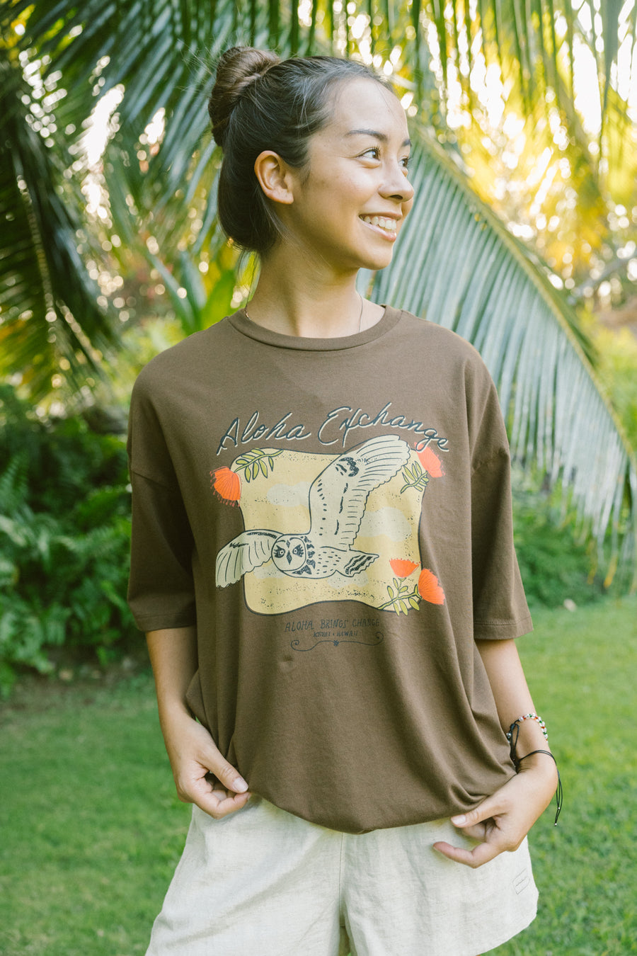 W's Flying Pueo Boyfriend Tee