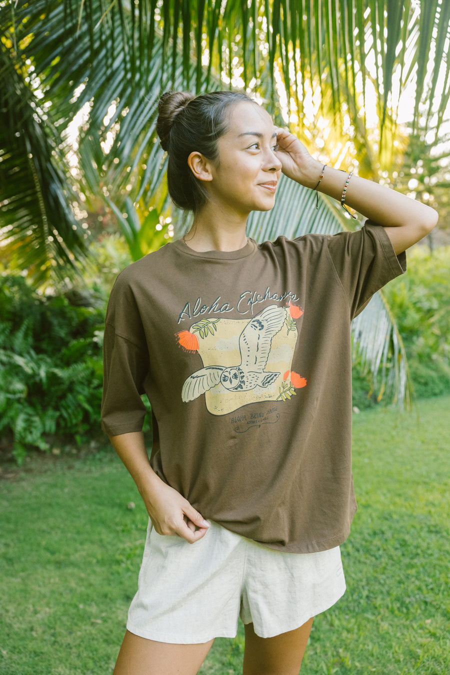 W's Flying Pueo Boyfriend Tee