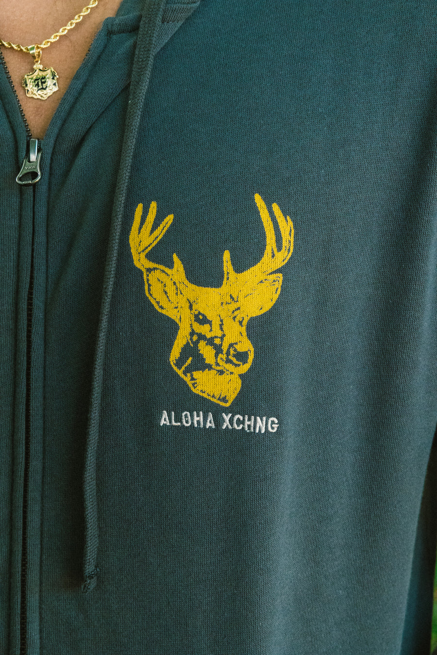 Black Tail Zip Up Hoodie