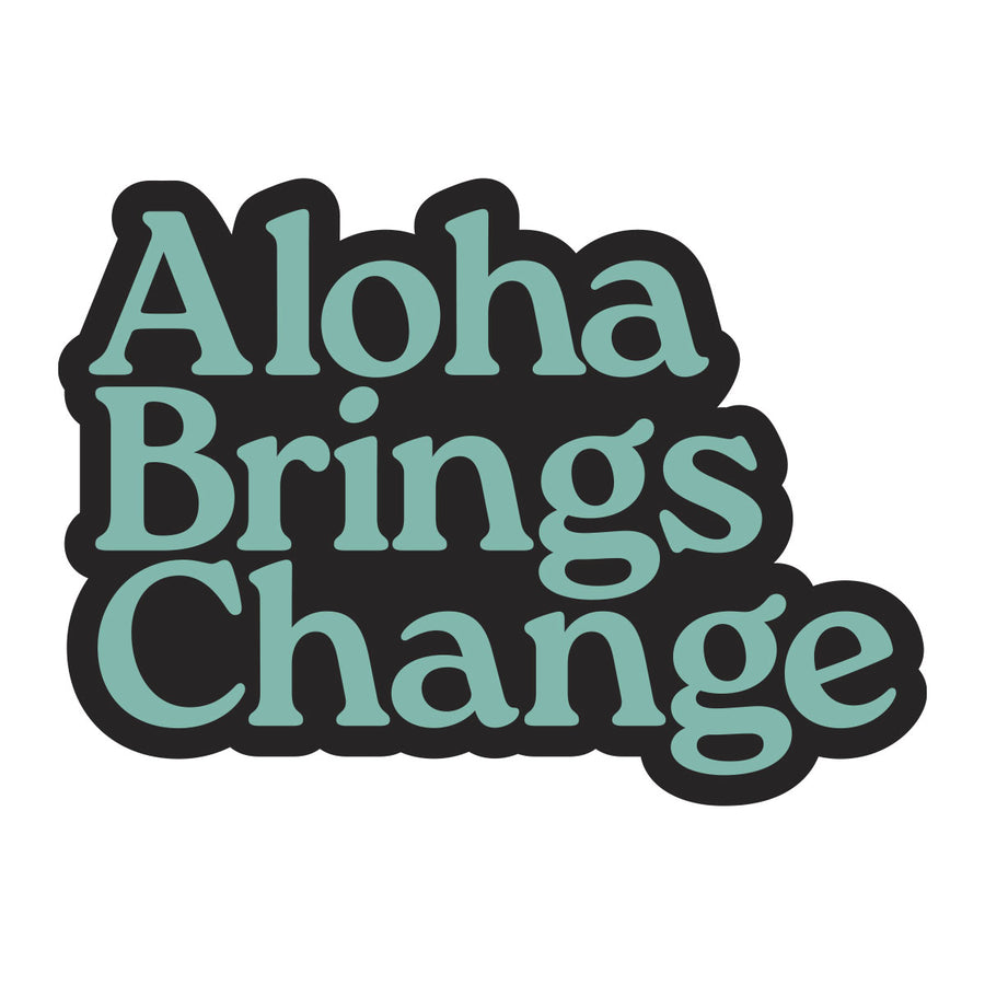 ABC Stacked Sticker - 4" / Teal