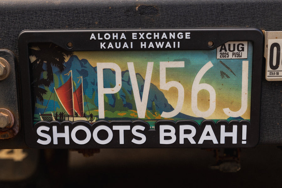 Shoots Brah! License Plate Cover