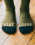 Youth Classic Stripe Socks - Military
