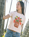 W's Flower Bundle Mid Length Tee